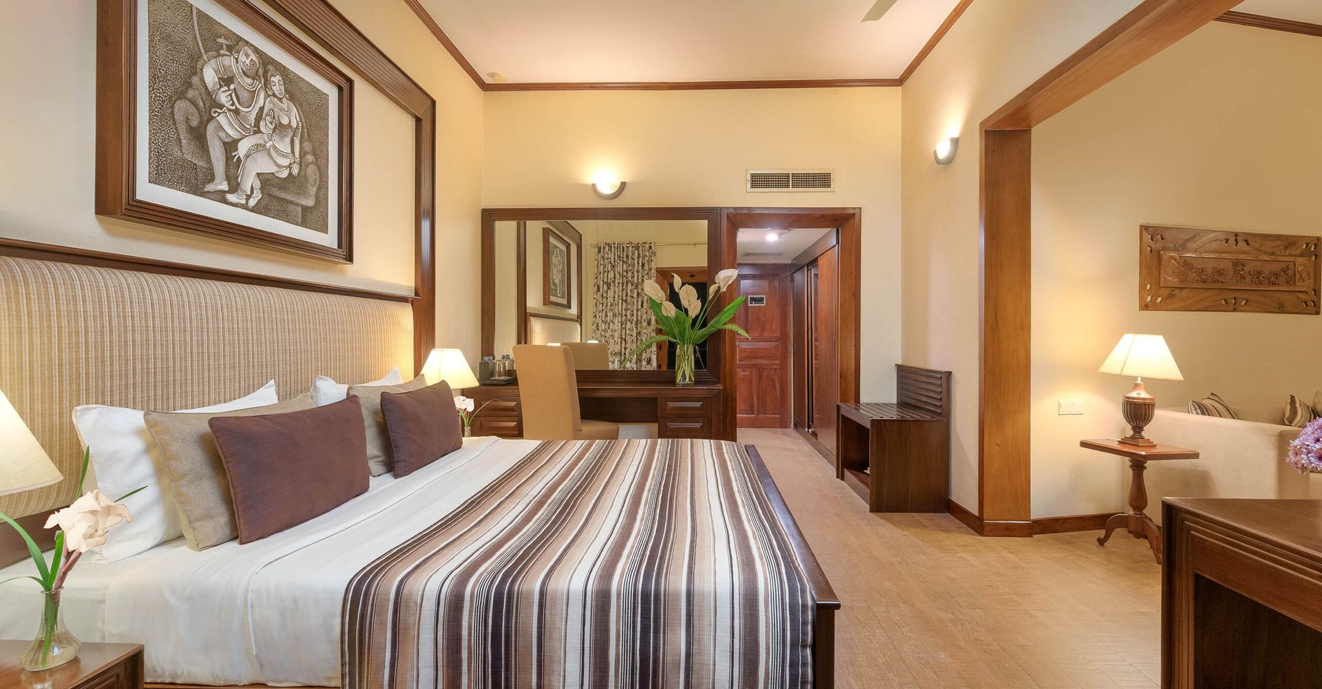 Interior of a mountain view junior suite at Amaya Hills Kandy