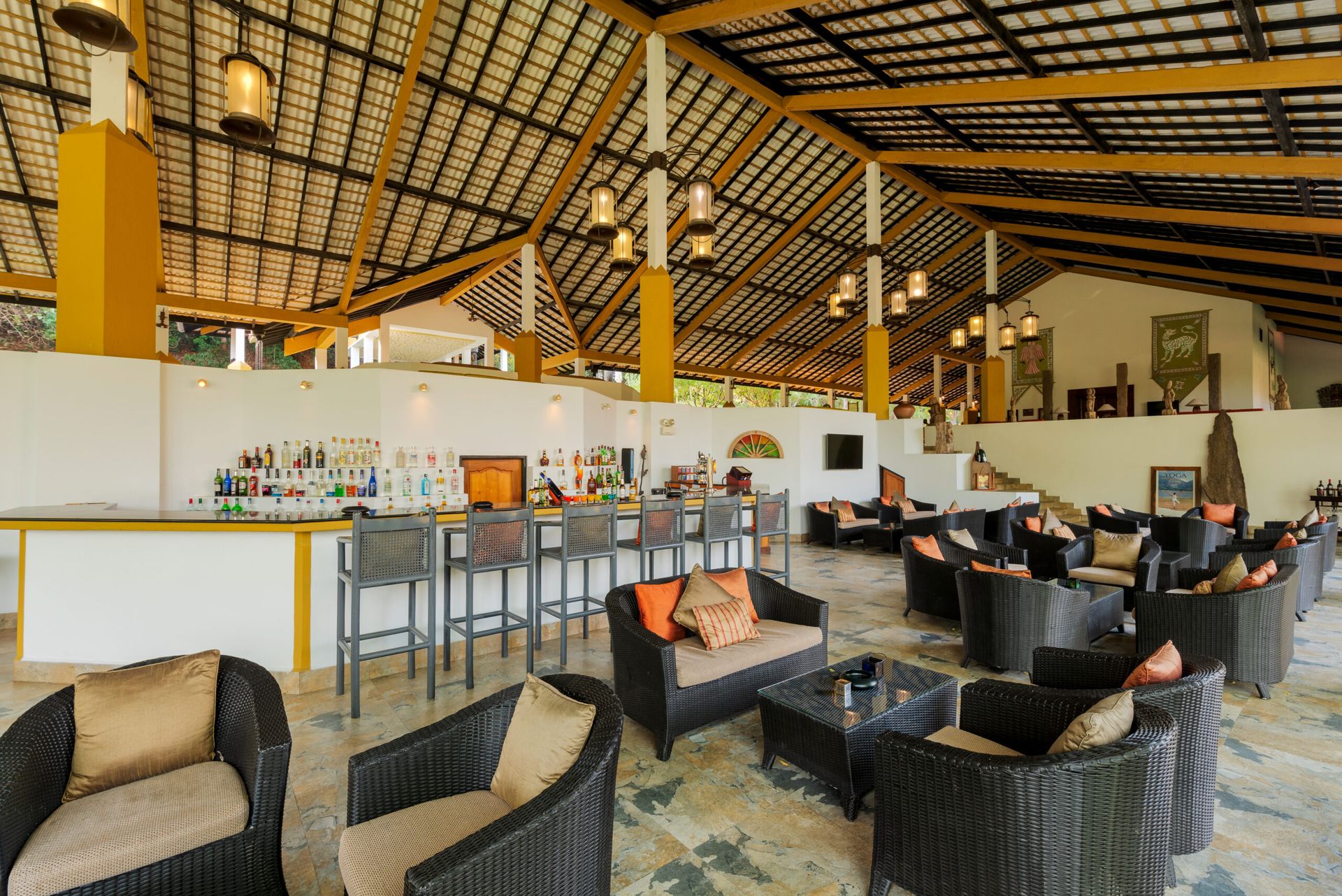 Seating area at the Amaya Lake Bar