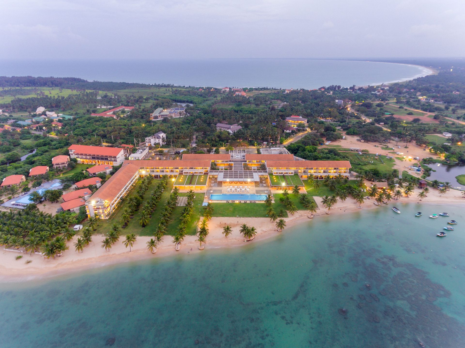 Aerial view of Amaya Beach Pasikudah